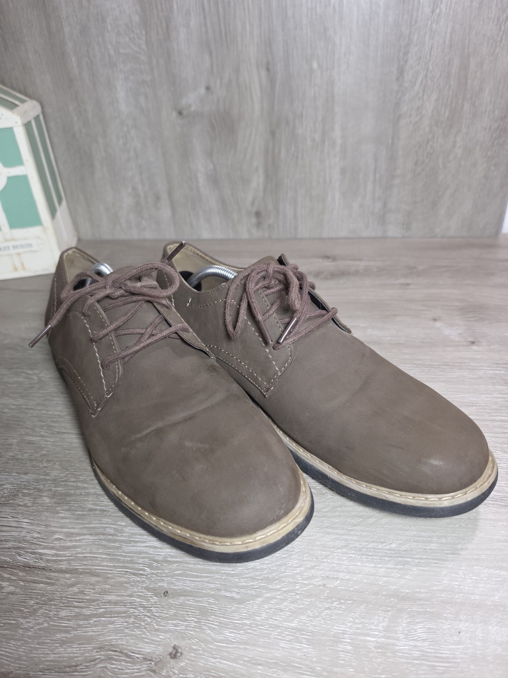 Dexter Men's Brown Lace-Up Derby Shoes - Classic Casual Oxford Style Size 13